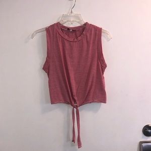 Red and White Striped Tank Top